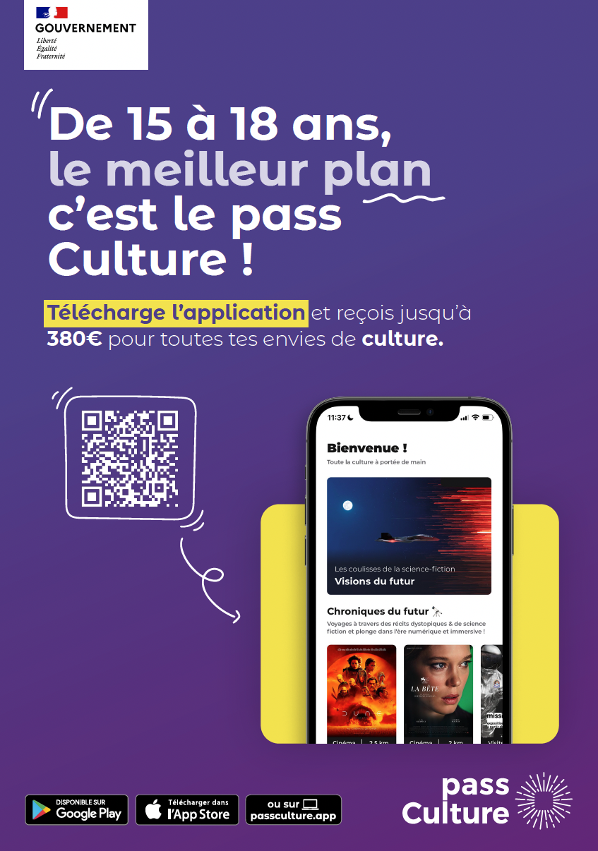 Affiche de promotion du dispositif Pass Culture